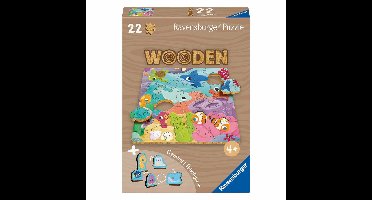 Ravensburger houten puzzel onderwaterdieren - educatief speelgoed 22 stukjes.