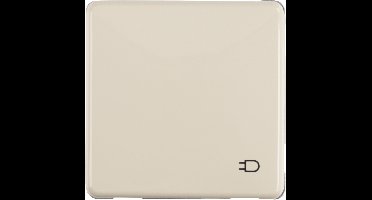 PEHA Standard contactdoos - inbouw - 1-voudig - randaarde - met klep - crème