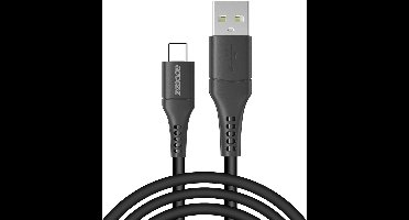 Accezz Kabel - USB C naar USB A Kabel - 2 meter - USB C Oplader Kabel - Zwart
