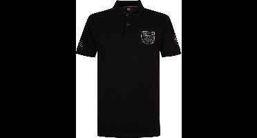 Petrol Industries - Heren Piqué polo Suspensión - Zwart - Maat XL