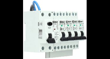 EMAT uitbreidingsset 1 aardlekschakelaar 2P 40A, 4 installatieautomaat 1P+N 16A B-Kar (85015003)
