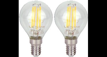 LED line LITE LED Filament Kogellamp G45 E14 - 4W (vervangt 40W) - 480lm - Ø45mm - 230V - Energiezuinig - 2 stuks