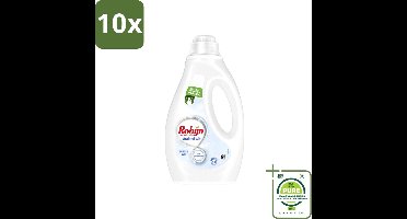 10 x Robijn - Stralend Wit - Vloeibaar Wasmiddel - 20 Wasbeurten - Grootverpakking - Wasmiddel - Witwas - Vloeibaar Wasmiddel - Wasverzachter - Biologisch Afbreekbaar
