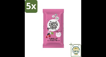 5 x Marcel's Green Soap - Schoonmaakdoekjes - Patchouli & Cranberry - Natuurlijk schoon - 60 Doekjes - Grootverpakking - Schoonmaakdoekjes - Natuurlijke Schoonmaak - Biologisch Afbreekbaar - Hygiëne - Patchouli