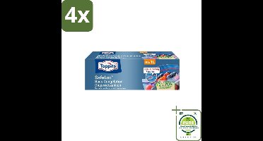 Toppits – Safeloc Diepvrieszakken – 1 Liter – 20 Zakjes - Voordeelverpakking - 4 stuks - Diepvrieszakken - Vriezer