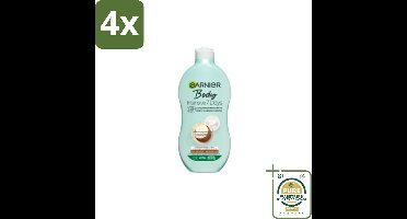Garnier - Body - Bodylotion - Intensive 7 Days - Herstellend - Karitéboter & Probiotica - 400 ml - Voordeelverpakking - 4 stuks - Probiotica - Droge huid