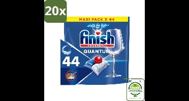 20 x Finish - Vaatwasmiddel - Quantum All in One Regular - Alles-in-1 Kracht - 44 capsules - Grootverpakking - Vaatwascapsules - Vaatwasser Capsules - Finish Quantum - Diepe Reiniging - Glans