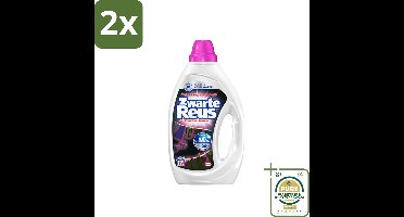 Zwarte Reus - Vloeibaar Wasmiddel - Zwarte Was - 19 Wasbeurten - Voordeelverpakking - 2 stuks - Vlekkenverwijderaar - Donkere kleding