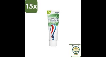 15 x Aquafresh - Tandpasta - All In One Protection - Antibacterial Action - 75ml - Grootverpakking - Antibacteriële Tandpasta - Mondverzorging - Frisse Adem - Tandplak - Gezonde Mond