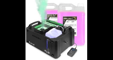 BeamZ BLAZE3500 rookmachine - Horizontale en verticale rook - 48x 4W RGBA LED’s - Met 10L vloeistof