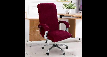 Stoelhoes - Stoelhoezen - afneembare hoes, elastische stoelhoezen voor bureaustoel, - Set van 1 - wijnrood - 50D x 40B x 65H centimeter