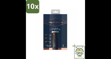 10 x King C. Gillette - Stoppelbaardtrimmer - Style Master - Met 3 Navulmesjes - Grootverpakking - Stoppelbaardtrimmer - Barttrimmer - Draadloze Trimmer - 4D Mes - Kammen Instellen