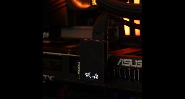 Thermal Grizzly WireView GPU Pro - Adapter 12VHPWR 90° Reverse voor op GPU's - 4-pin connector - OLED scherm - aluminium - zwart