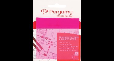 Pergamy transparante notes | ft 76 x 76 mm | 50 vel | roze