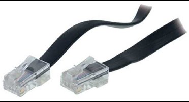 RJ45 - RJ45 8-aderige ISDN telefoonkabel / zwart - 3 meter