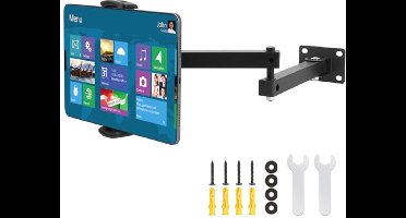 Verstelbare tablet wandhouder met 360° draaibaarheid voor smartphones en tablets