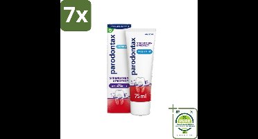 7 x Parodontax - Tandpasta - Strengthen & Protect - Fresh Mint - 75 ml - Grootverpakking - Tandvleesbescherming - Tandvleesversterking - Tandpasta - Hyaluronzuur - Fluoride