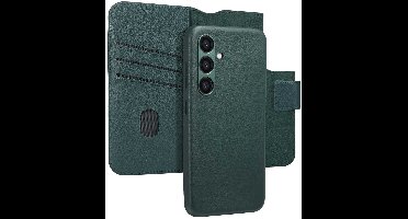 Accezz Hoesje - Geschikt voor Samsung Galaxy S24 - Leather Bookcase 2-in-1 met Magnetische Ring - Cedar Green