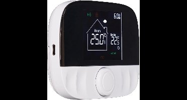Thermostaat voor cv - Draadloos met Wifi - Met App - Wit