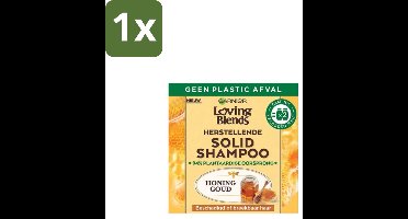 1 x Garnier - Loving Blends - Solid Shampoo - Honing Goud - Beschadigd of Breekbaar Haar - 1 Fles Shampoo - Solid Shampoo - Beschadigd Haar - Breekbaar Haar - Honing - Bijenbalsem