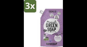 3 x Marcel’s Green Soap – Handzeep Navulling – Lavendel & Rozemarijn – 500 ml - Kabel - Kabels - Kabelsysteem - Kabelsysteem