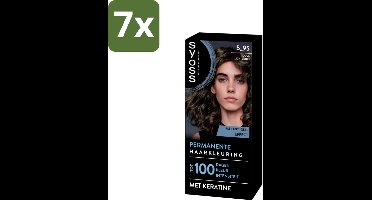 SYOSS - Permanent Coloration 5-95 - Haarverf - Permanente Haarkleuring - Cool Lichtbruin - Grijsdekking - Vermindert Haarbreuk - Bulkverpakking - 7 stuks