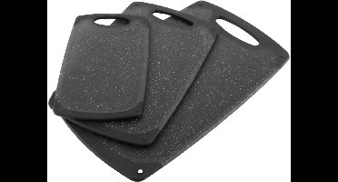 Boraboi® Driedelige kunststof snijplankenset met sapgroeven en antislip handgrepen