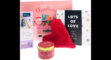 Kneipp Kerst Cadeauset Massageolie Relaxing – 3-delig – Massageolie + Chocoladewens + Kaars – Cadeau voor haar