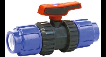 PP PE Buis Koppeling Kogelklep 25 x 25