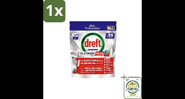 1 x Dreft – Vaatwastabletten – Platinum+ Regular – 59 Tabletten- Koffiezetapparaat - Koffiezetapparaat - Koffiezetapparaat