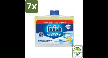 7 x Finish - Integrale Machinereiniger - Hygienic Clean - Anti-Kalk & Anti-Vuil - Citroen - 250ml - Grootverpakking - Vaatwasmachine Reiniger - Vaatwasser Schoonmaken - Anti-kalk - Vaatwasser Onderhoud - Finish