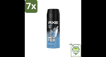 7 x Axe - Deodorant Bodyspray - 48hrs Fresh - Ice Chill - Iced Mint & Lemon - 150 ml - Grootverpakking - Deodorant - Axe - Ice Chill - Frisheid - Geur
