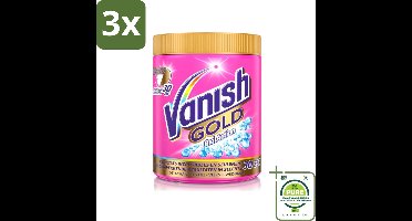 3 x Vanish Gold Oxi Action - Vlekkenverwijderaar Poeder - Gekleurde Was - 1050 Gram - Grootverpakking - Vlekkenverwijderaar - Vlekkenpoeder - Gekleurde Was - Hardnekkige Vlekken - Vlekken Verwijderen