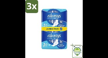 3 x Always Ultra Day & Night - Maandverband - Met Vleugels - Duo Verpakking - 20 Maandverbandjes - Grootverpakking - Maandverband - Always Ultra - Maandverband Met Vleugels - Superabsorberend Maandverband - Betrouwbare Bescherming