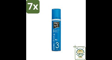 7 x Proset Haarspray Extra Sterk 300 ml - Grootverpakking - Haarspray - 48 Uur Fixatie - Extra Sterk - ProVitamine B5 - Haarspray Voor Alle Haartypes