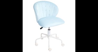 BELIANI CHEERFUL - Bureaustoel - Lichtblauw - Fluweel