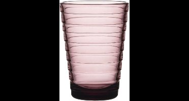 Iittala Aino Aalto glazen set van 2, transparant met lichtgele rand