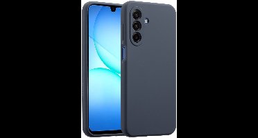 Accezz Hoesje - Geschikt voor Samsung Galaxy A17 (4G) / A17 (5G) - Liquid Silicone Backcover - Donkerblauw