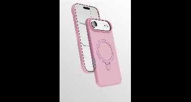 Hoesje Geschikt voor iPhone Air hoesje zacht siliconen Licht Roze - Liquid Backcover ring hoesje Geschikt voor Magsafe