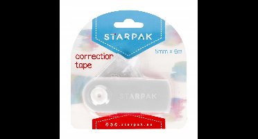 Starpak Grijze Correctietape 5mm x 6m - Essentieel Schoolbenodigdheid