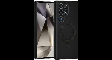 TUNIQ telefoonhoesje voor Samsung Galaxy S24 Ultra - MagSafe met ringstand - Zwart