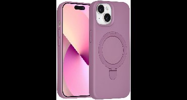 TUNIQ telefoonhoesje voor Apple iPhone 15 - MagSafe met ringstand - Paars