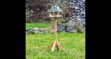 CJ Wildlife Voederhuisje op Paal - Chevy - Vogelvoederhuisje Staand voor Kleine Vogels & Tuinvogels - Groen