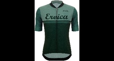 Santini Eroica Valle Korte Mouw Wielertrui Groen 2XL Man