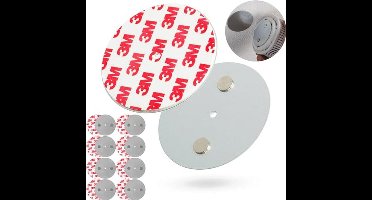 Magnetic Holder for Smoke Detectors, Pack of 9, Diameter 70 mm, Self-Adhesive Pads for Easy Attachment without Drilling or Screws, Adhesive Pad for All Fire Detectors and Safety Detectors