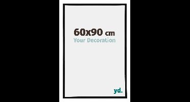 Your Decoration - Puzzellijst 60x90 cm - Zwart Hoogglans - Puzzellijst 1500-2000 stukjes - Kunststof Fotolijst - Annecy