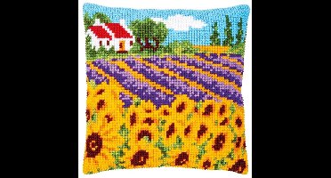 Kruissteekkussen kit Zonnebloemenveld