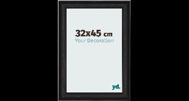 Your Decoration - Fotolijst 32x45 cm - MDF - Zwart Houtnerf - Lazio