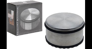 Excellent Houseware metalen Deurstoppers - met rubber ringen - Dia 11 cm - deurstops