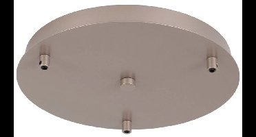 Plafondplaat Ø 30 cm met 3 gaten champagne